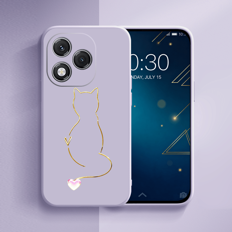 TEMU Suitable For Honor 400 Lite/400/400 Pro Phone Case 25754 Line Cat Straight ' New Full Lens Texture Business Tpu Soft Case Travel Anti-drop