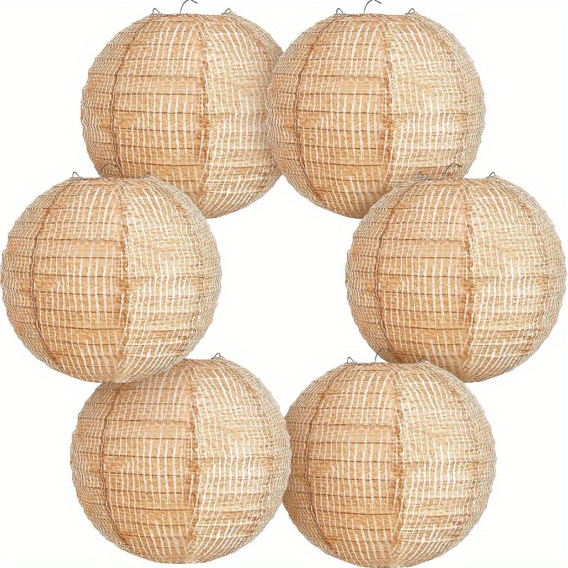 6pcs Pack Lanterns Suitable For Weddings, Parties & Chinese New Year Decorations - Lightweight -free Decoration, Elegant Glow For / Events, To Hang Paper