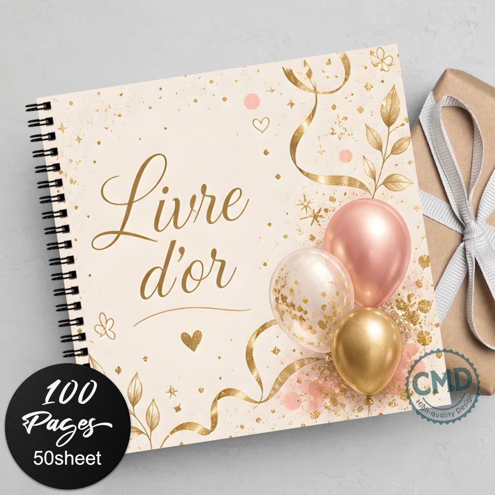 TEMU 1 pièce CMD 'or souvenir élégant avec et motif floral de ballons, adapté pour , enterrements de vie de fille, anniversaires - 'or rétro sur le