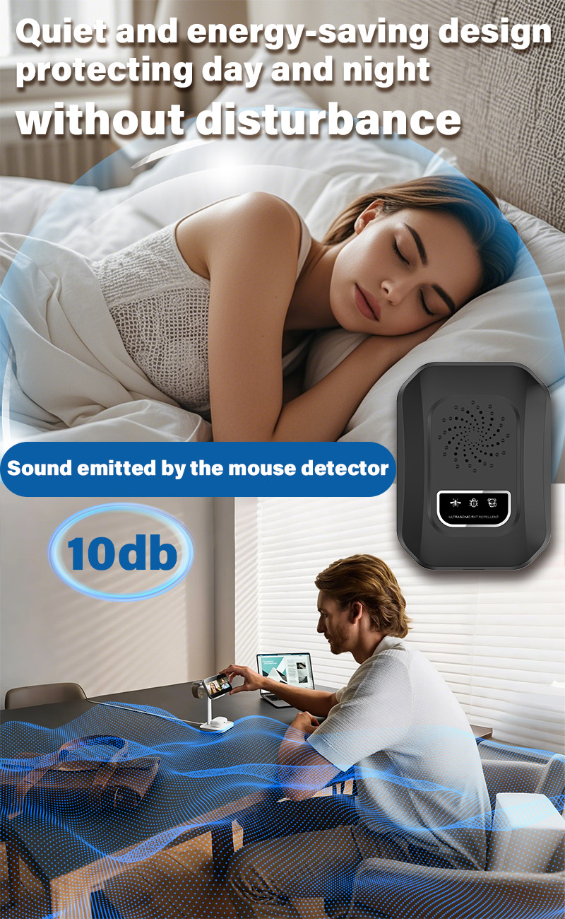 Repelente de Plagas Portátil con Tecnología de Ondas Sonoras, Ajuste Inteligente de Frecuencia y Funcionamiento Silencioso - Para Mascotas, Eliminador de Mosquitos, Moscas, Hormigas, Cucarachas - Uso en Casas, Autocaravanas - Dispositivo Compacto de Tecnología de Ondas Sonoras