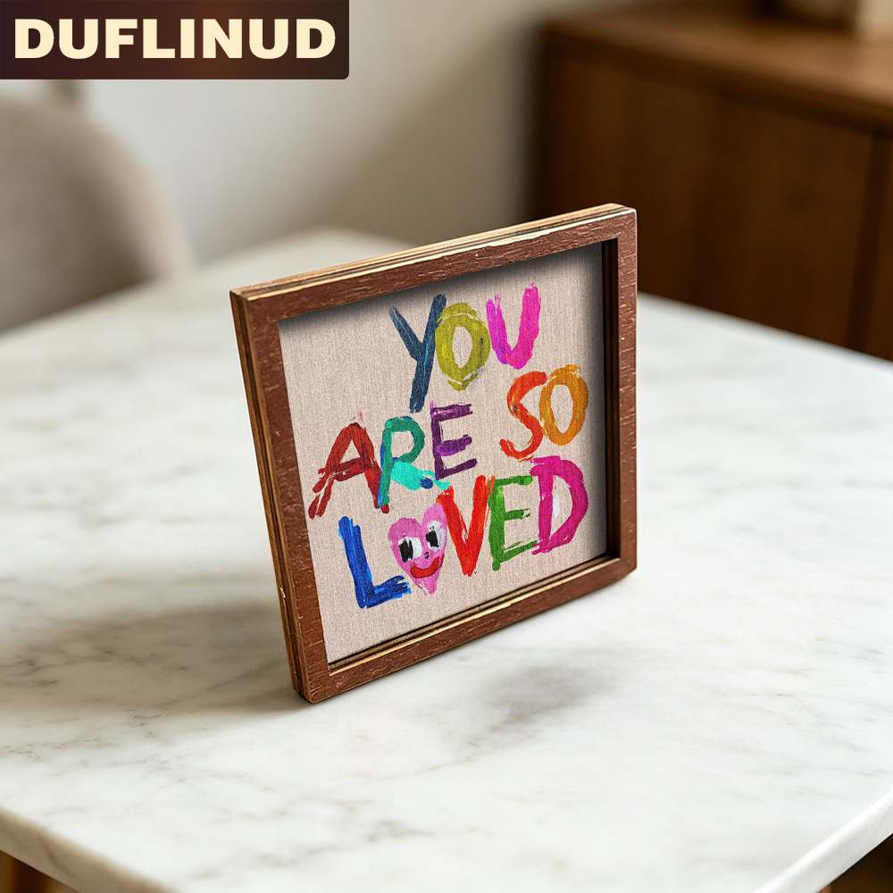 TEMU Aimant de réfrigérateur avec "Cœur Coloré", Mini Plaque Décorative, Micro Peinture Décorative avec Style Peint à "You Are " Design de Lettres, ,