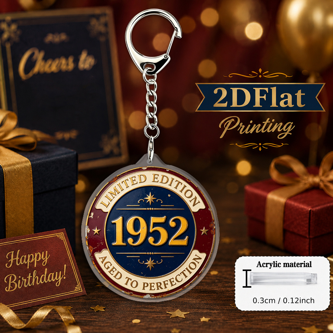 TEMU 1952 Year Keychain, Vintage Number Pendant, For Year Collectors, Vintage Lovers, Party Users, For Car Key, Backpack Charm, Retro Gift, Party