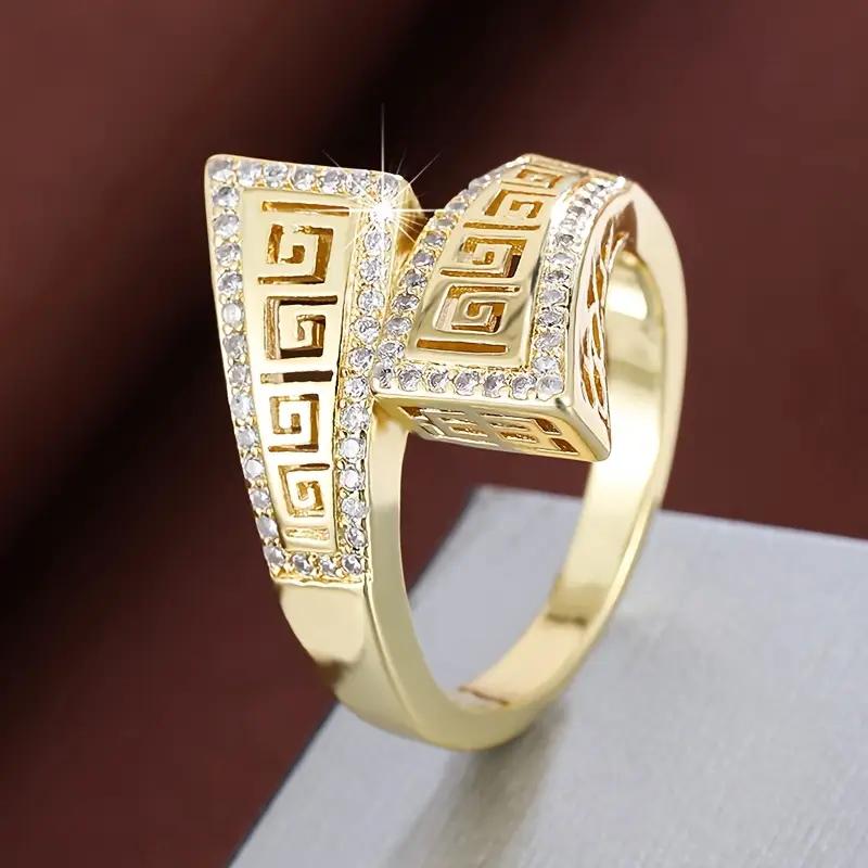 E-shop Kreatives Design Unconventionelle Geometrische Hohle Ringe für Damen Party Urlaub Vielseitige Lässige Ringe Schmuck