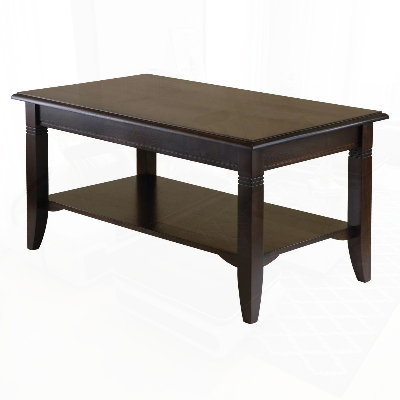   modern   table with storage shelves elegant dark   sturdy metal frame   interior for home or office decor coffee table for living room