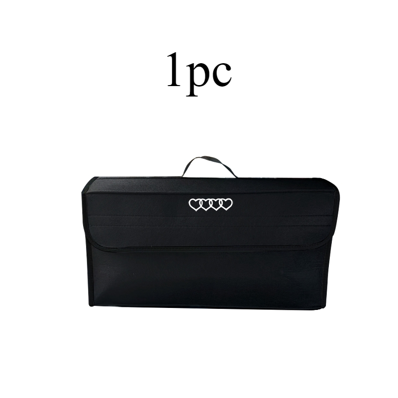 Image of Car Trunk Black Felt Storage Box For Car, , Folding Non-slip Compartment Luggage Storage Box Tool Car, Travel Storage Bag, Family Car For Most Sports Cars, Outdoor Supplies