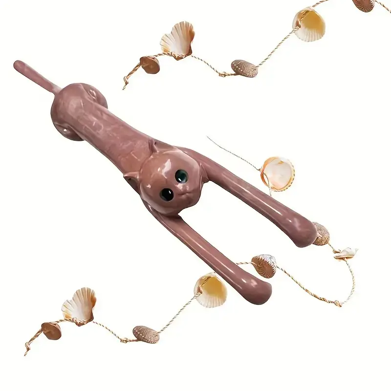 1 2 wooden cat shaped back scratcher manual massage tool care great birthday gift relaxation and Product details 0