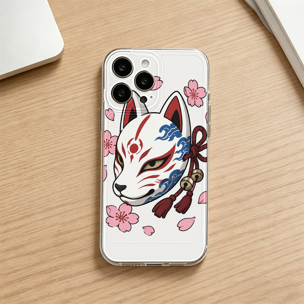 custodia per telefono - custodia per telefono   di sakura e maschera di  . adatta per samsung galaxy a73 72 71 70 52 50 32 20s 14 15 10s 06 05 03 s26 25 24 23fe 22plus 21ultra, cover     in tpu  , resistente e antiurto
