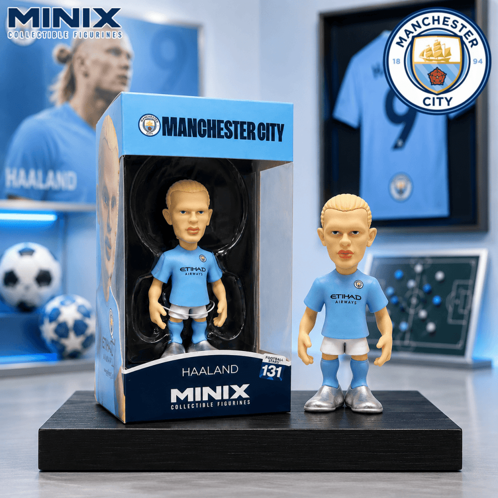 TEMU Manchester City Erling 9 Football Collectible Figure, Player Home Jersey Style Doll, Team-themed Desktop Display Ornament, Fan Collection And