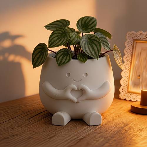 2 flower pots suitable for succulents and as pen holders lightweight plastic outdoor tabletop pots irregular shape decorative gifts suitable for potted plants housewarming birthdays for office desk modern gardening gifts home decoration