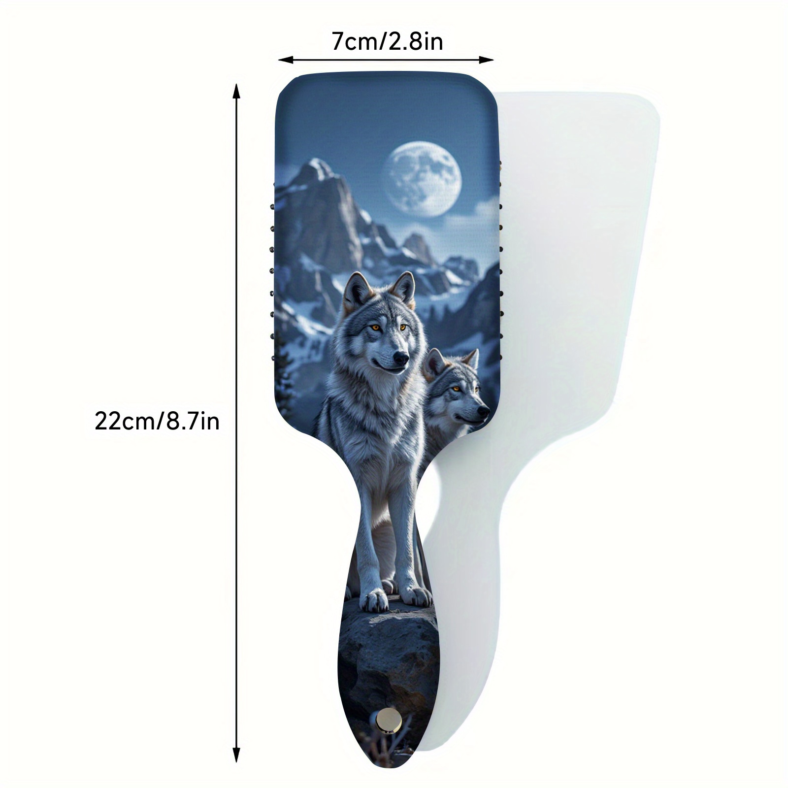 TEMU 1 brosse à cheveux de massage pour Loup - 100% polyester, portable pour une utilisation dans les salons de coiffure, les dortoirs et à , pièce