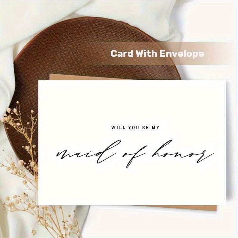 TEMU Will You Be My Bridesmaid Card? - Elegant Matte Proposal Card With , Weddings, Birthdays, And Special Occasions