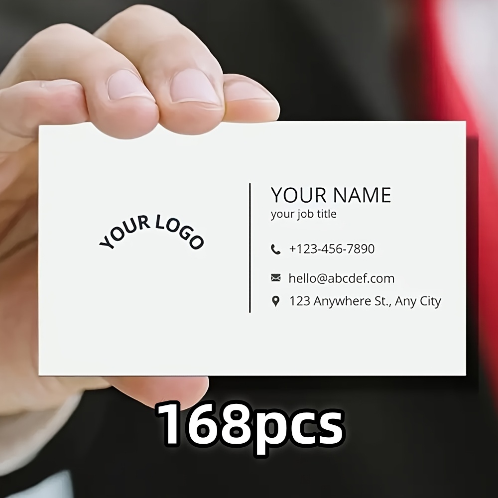 TEMU Personalized Business Cards, High-quality Paper, Customizable Contact Information, Logo, And Design, Suitable For Business Offices, Personal