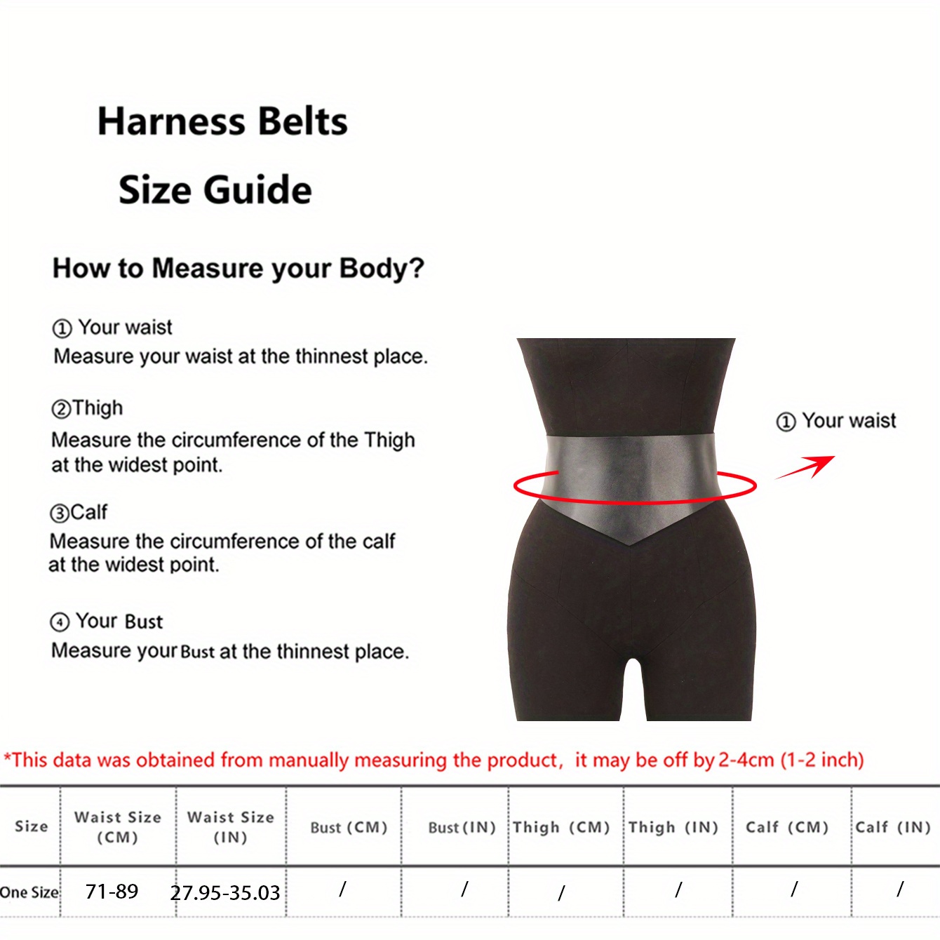 womens fashion belt black pu leather waist cincher street  display picture 2