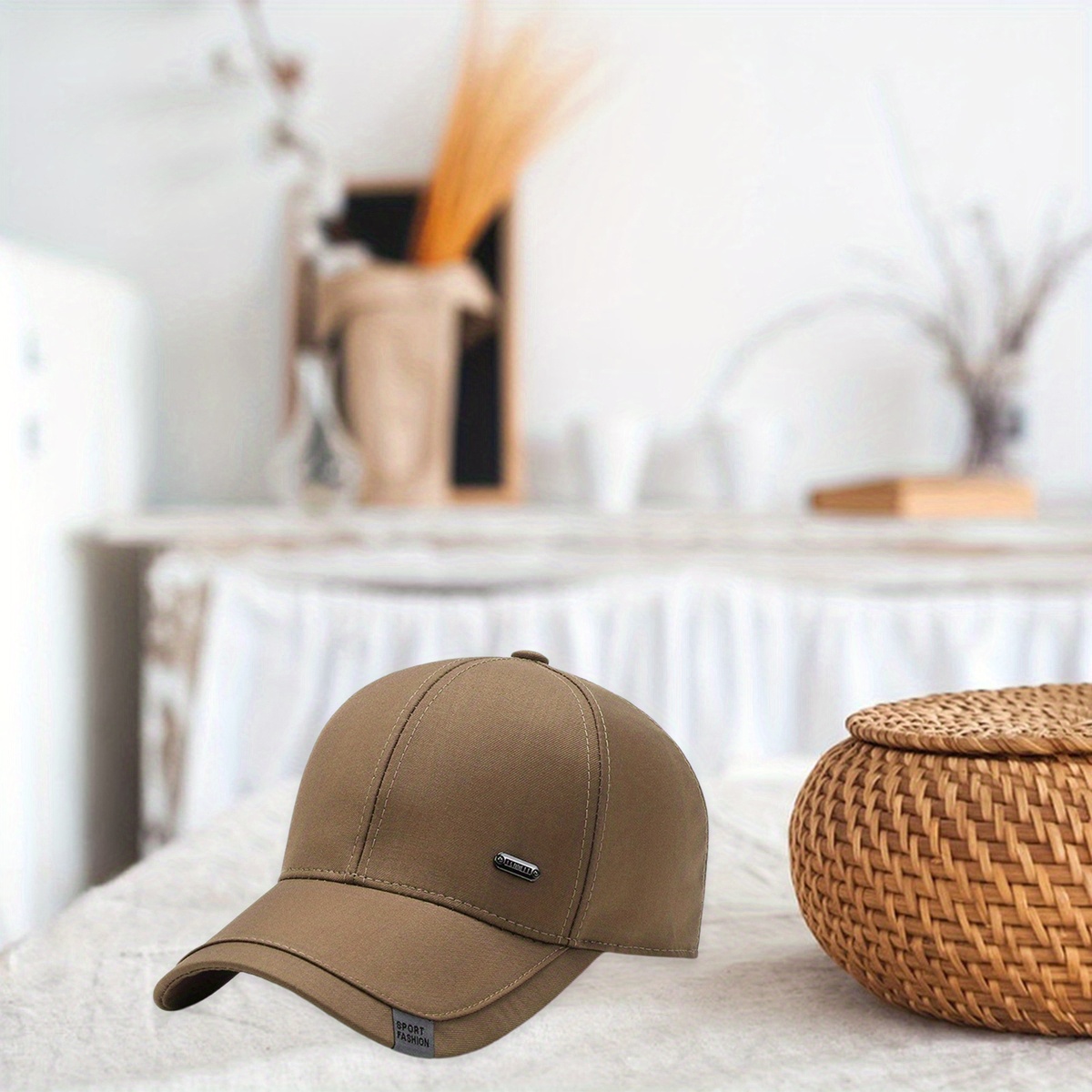 Casquette de baseball pour homme avec motif de lettres ajustable, bonnets de papa parfaits pour le printemps et l'été.