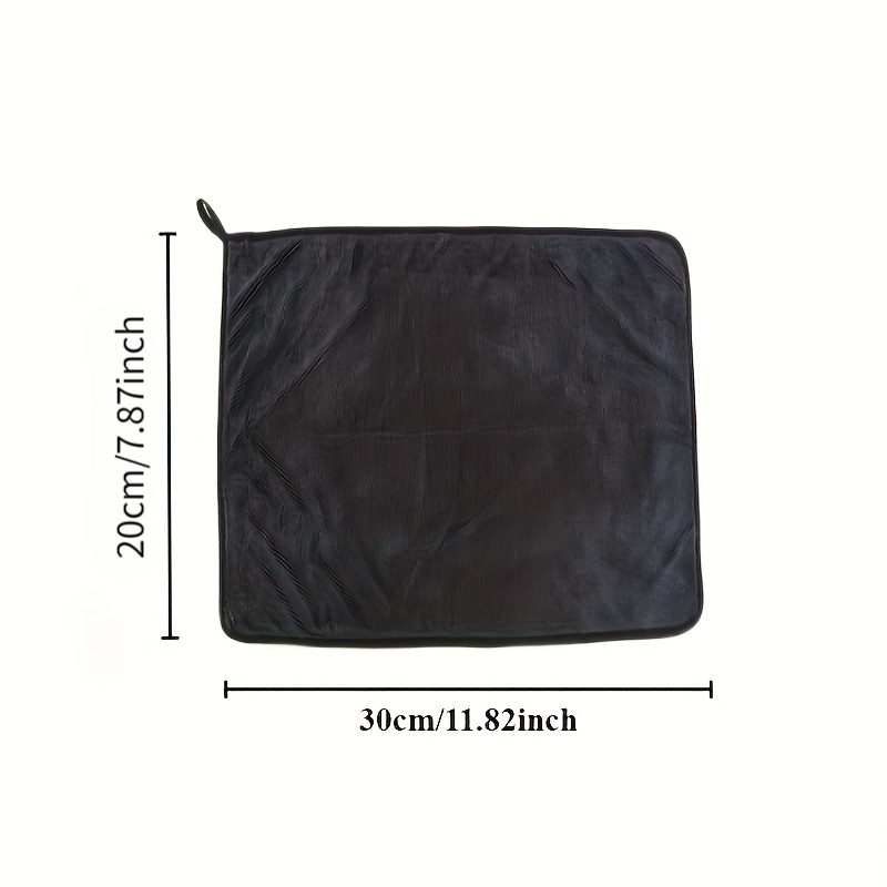 TEMU 2pcs Gray Small Braid Magic Microfiber Cloths - , Extremely Soft! Suitable For Kitchen, Car, Glasses, And Electronics - Machine Washable