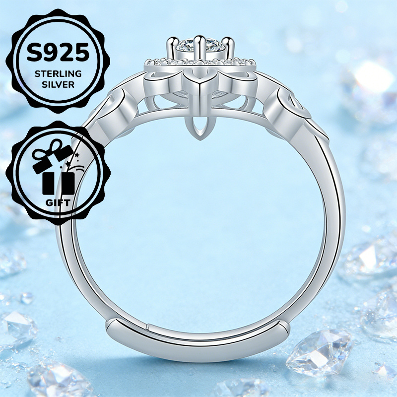 Women's Adjustable Celtic Knot Wreath Open Ring, Elegant Gift