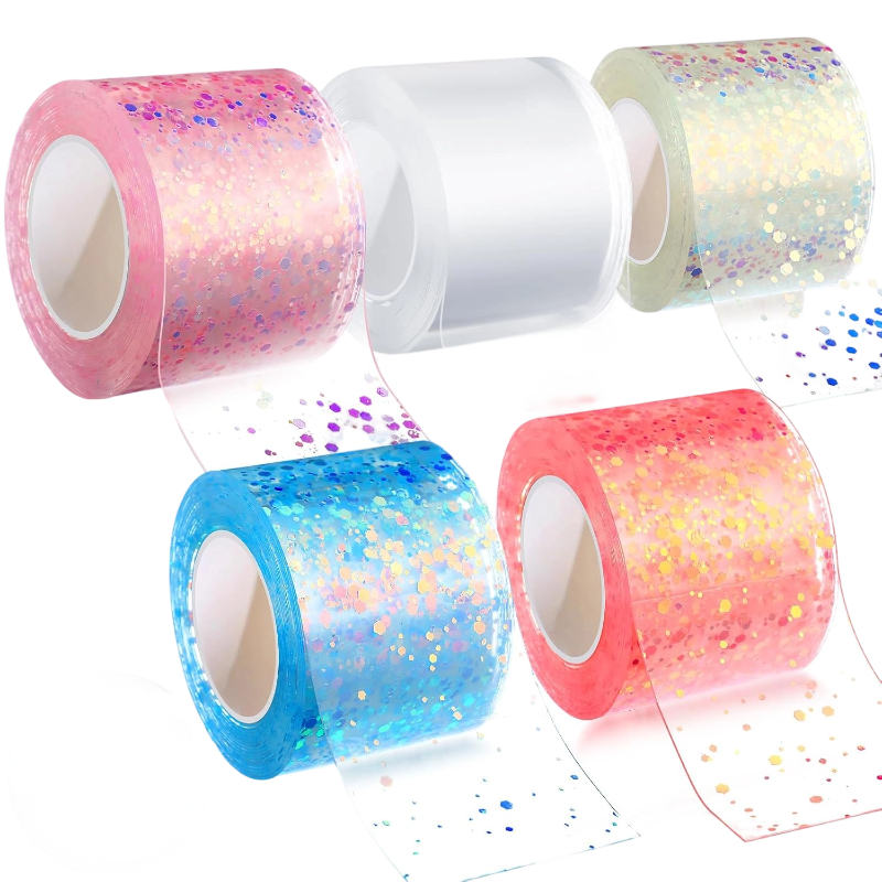 E-shop 5/10 Rollen Nano Klebeband Bubble Set, Leuchtendes Nano Kleber Set, Anfängerfreundlich, UV Farbiger Doppelseitiger Klebstoff, Geeignet für