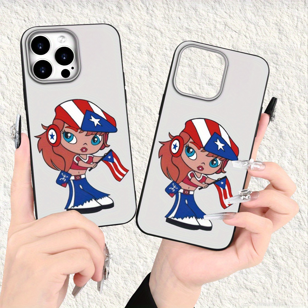 

Creative - Puerto Free Flag Girl - Compatible With /15/14/13/12/11 Xs Xr X 7 8 Plus Pro Max - Black Tpu Soft Case. Offers Good Protection And A Suitable For Boys And Girls, Making It A For Any .