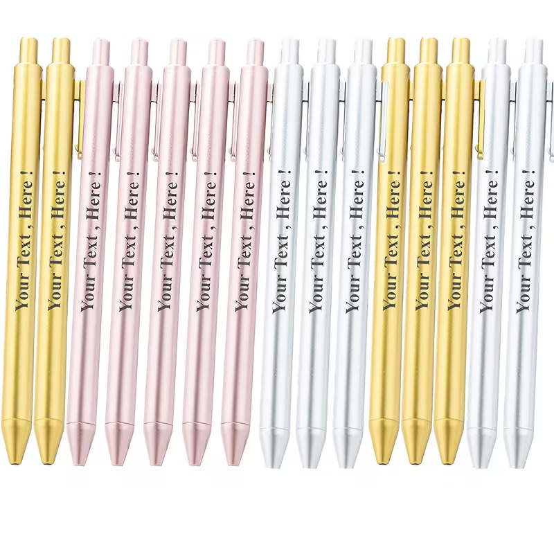 TEMU 10/30/50pcs Custom Plastic Ballpoint Pens, Bulk Order Available, Printed With Text And Logos. Supplies, Gifts For Colleagues And Supervisors,