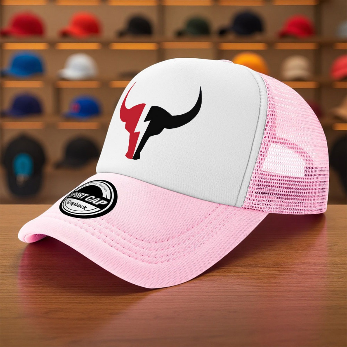 TEMU 1pc With Cow Graphic Print Modern From Versatile For Fishing Hat Baseball Hat Trucker Hat