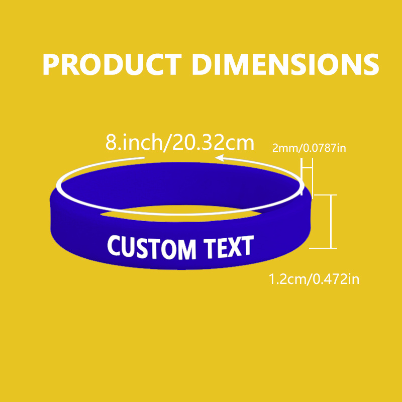180pc Custom Silicone Wristbands Set, Personalised Gift