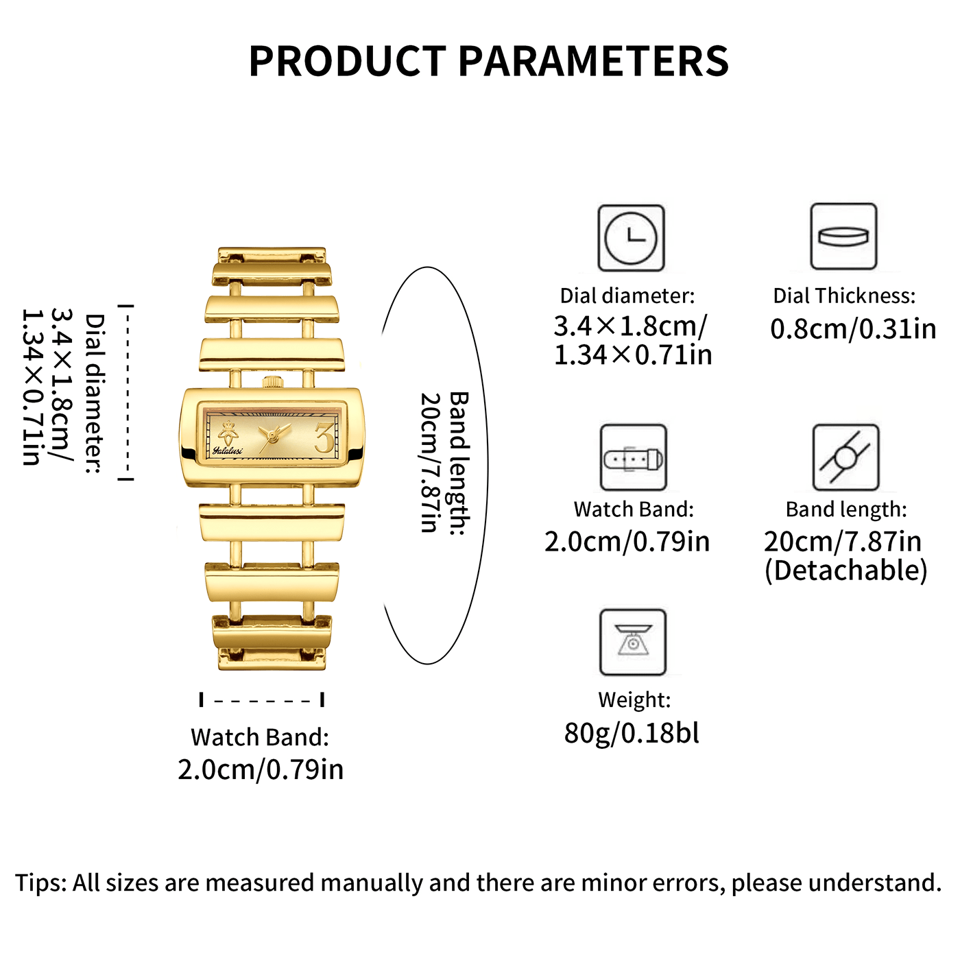 Yalalusi Brand Presents a New Elegant Hollow Design Quartz Watch for Women in 2026. It Features a Unique Letter Decoration, a Compact Square Dial, And a Precise Quartz Movement. The Durable Golden Plating Ensures It Won'T Fade for Two Years. Suitabl