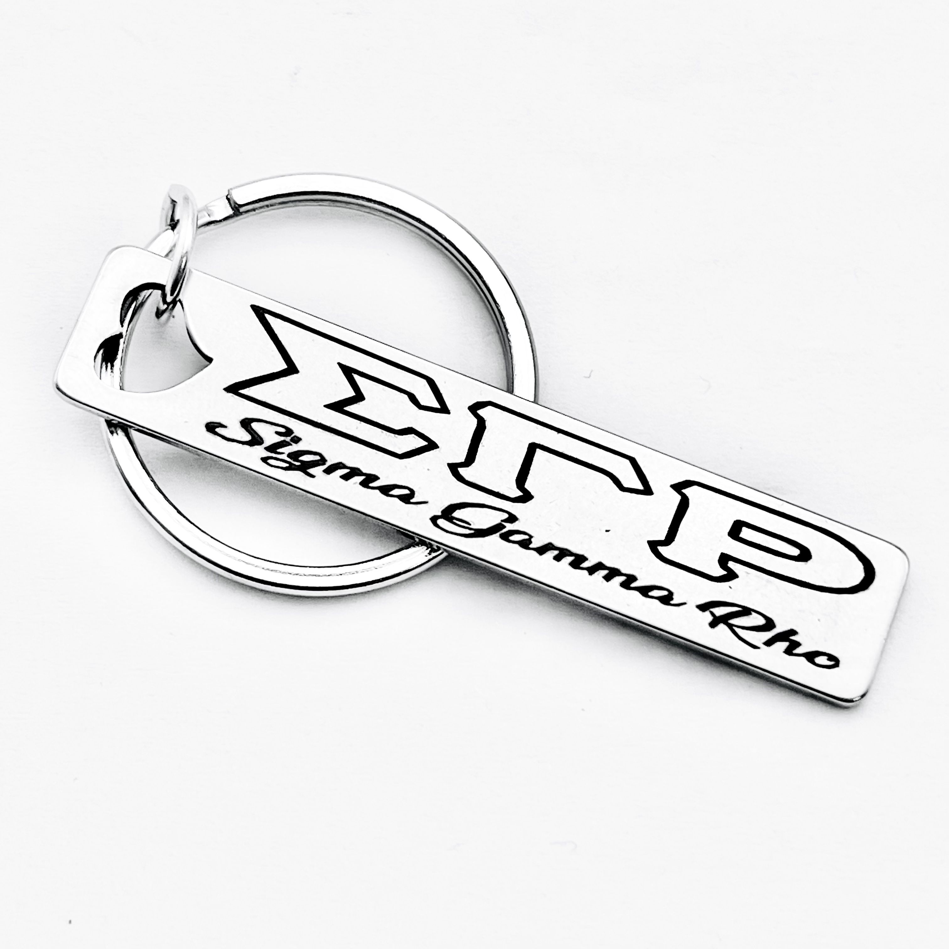 

Gamma Rho Stainless Steel Keychain - Sleek, With Engraved Letters, Birthday & Holiday Gifts For