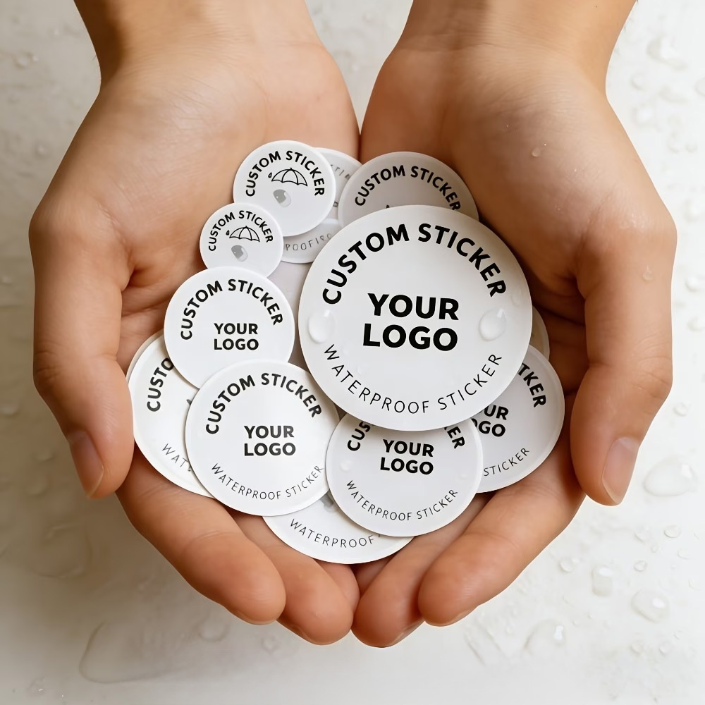 50 100 200pcs round personalized custom stickers multiple sizes   1 18 1 57 1 97 2 36 2 76 3 15 3 54 inches customizable with     and patterns suitable for gift wrapping event planning store traffic  