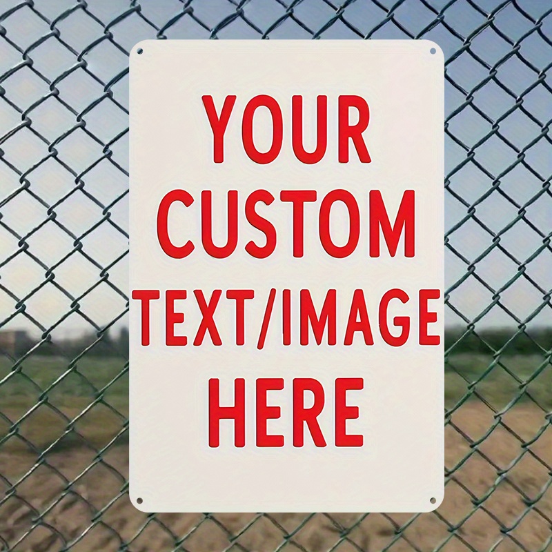 TEMU A Custom Metal Iron Sign - Personalized Text/image, , Indoor/outdoor Wall Decor, Suitable For Home, Garden, Bar, Restaurant, 8x12 Inches