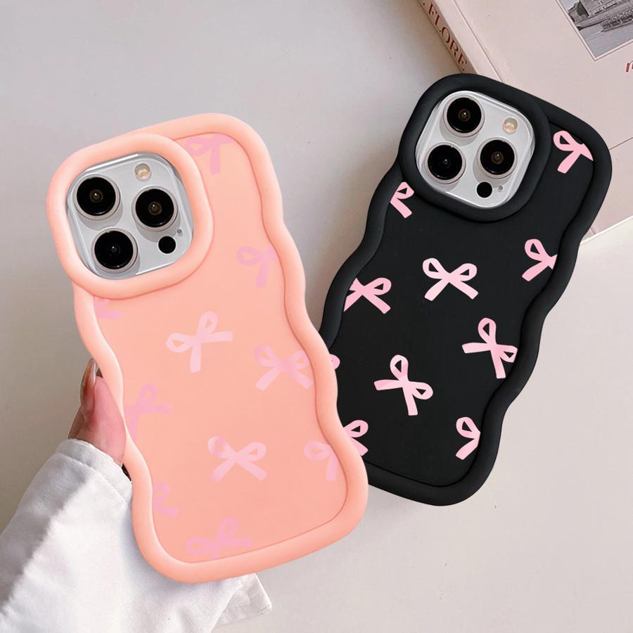 Rosa Schleifen-Handyhlle fr Xiaomi Redmi 13 12C 13C 14C 10 10C A1+ 10A *2  Plus 9C 9T Poco X3 NFC X5 Pro