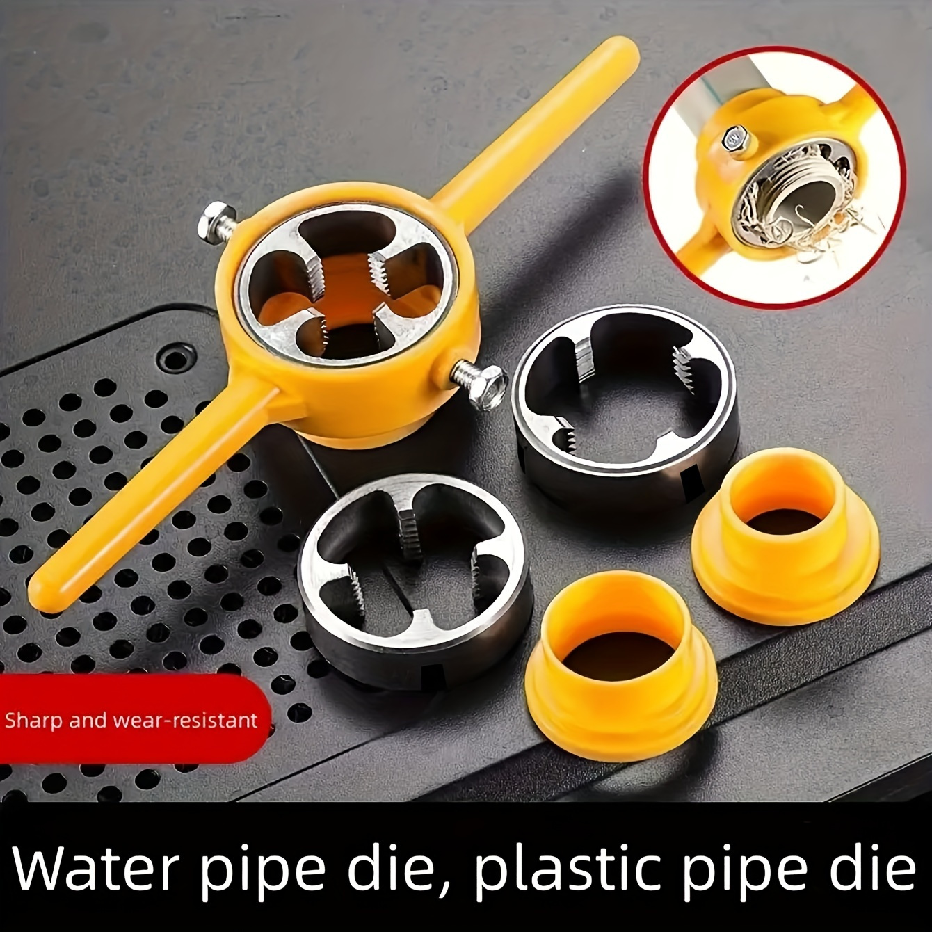 durable plastic pipe threading tool long grip design for easy handling water pipe tap gadget for threading details 5