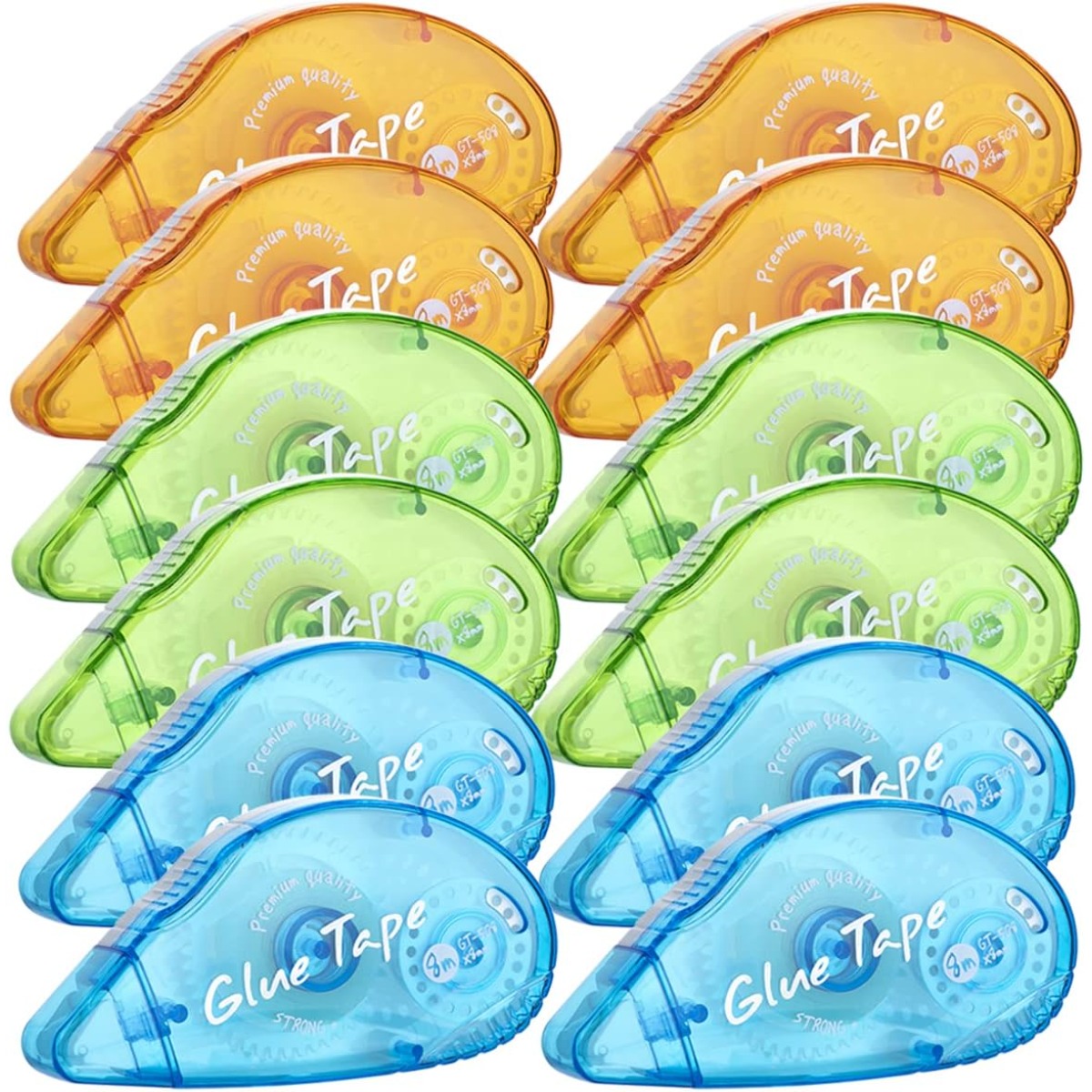TEMU 12 Roll Double-sided Tape Dispenser, Scrapbooking Adhesive, Permanent For Arts And Crafts Projects