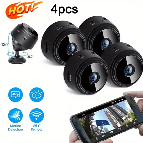4 wifi high quality security camera set supply of usb and lithium battery 480p video remote access and monitoring of applications durable lens for security camera for