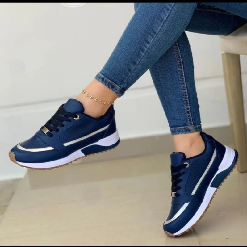 womens large size sneakers eu 43 round toe low   sneakers with soft sole cushioning suitable for casual sports gym casual attire spring autumn new arrival european american large footwear women shoes