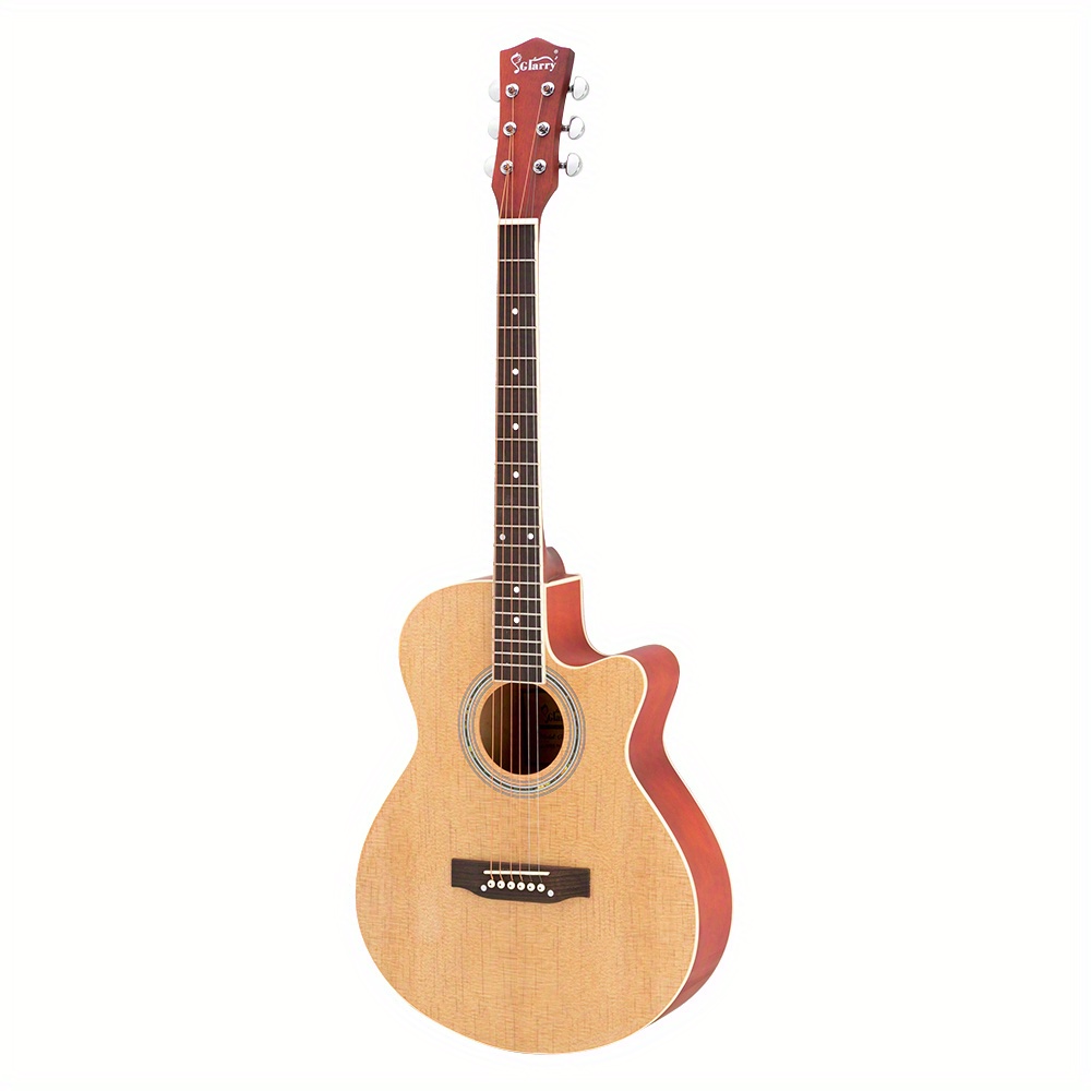 40-Inch GT501 Cutaway Folk Guitar with Spruce Top in Burlywood End... product image 5