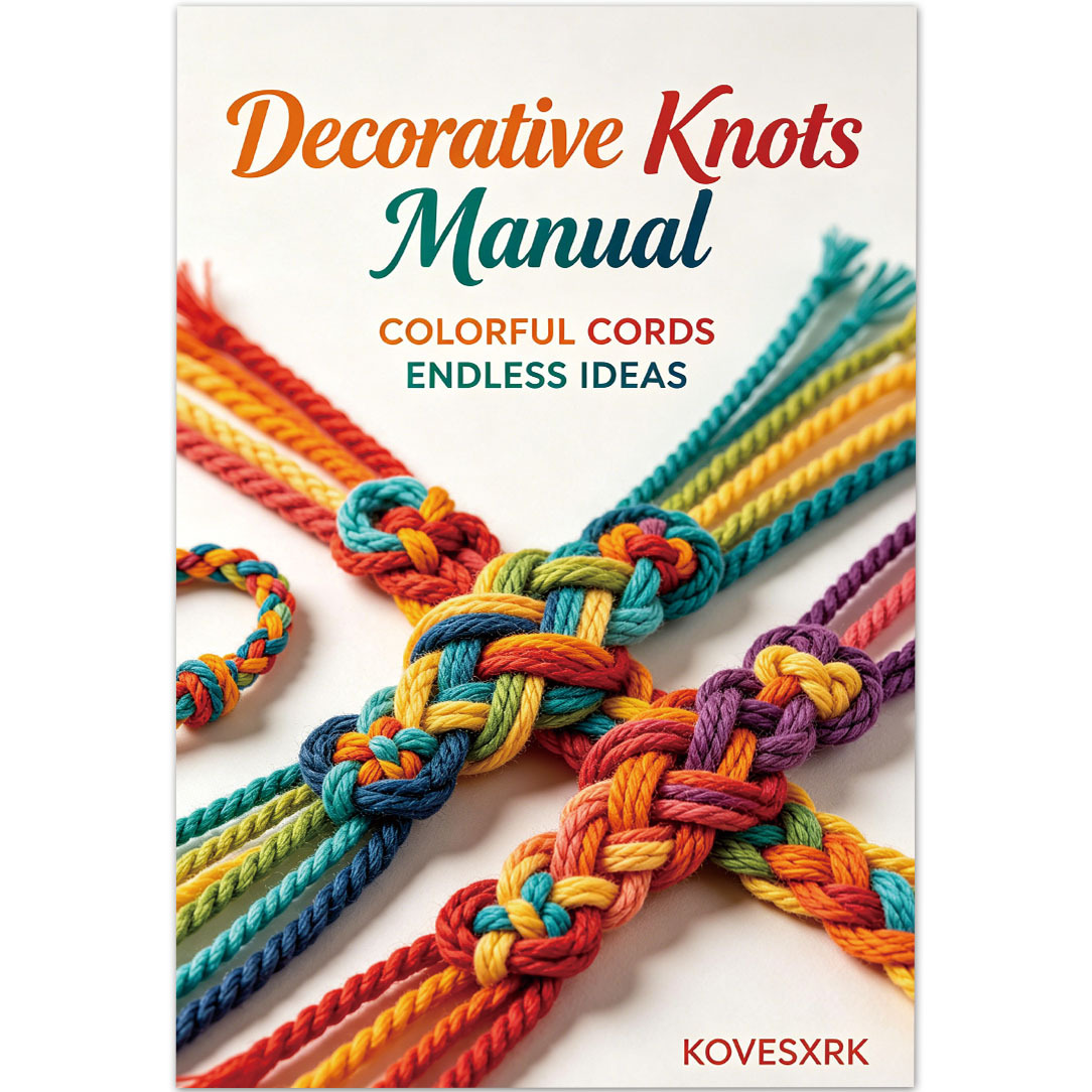 TEMU 1 pièce Livre manuel de modèles de tissage de nœuds décoratifs avec illustrations de nœuds colorés et couverture sur le thème du printemps -