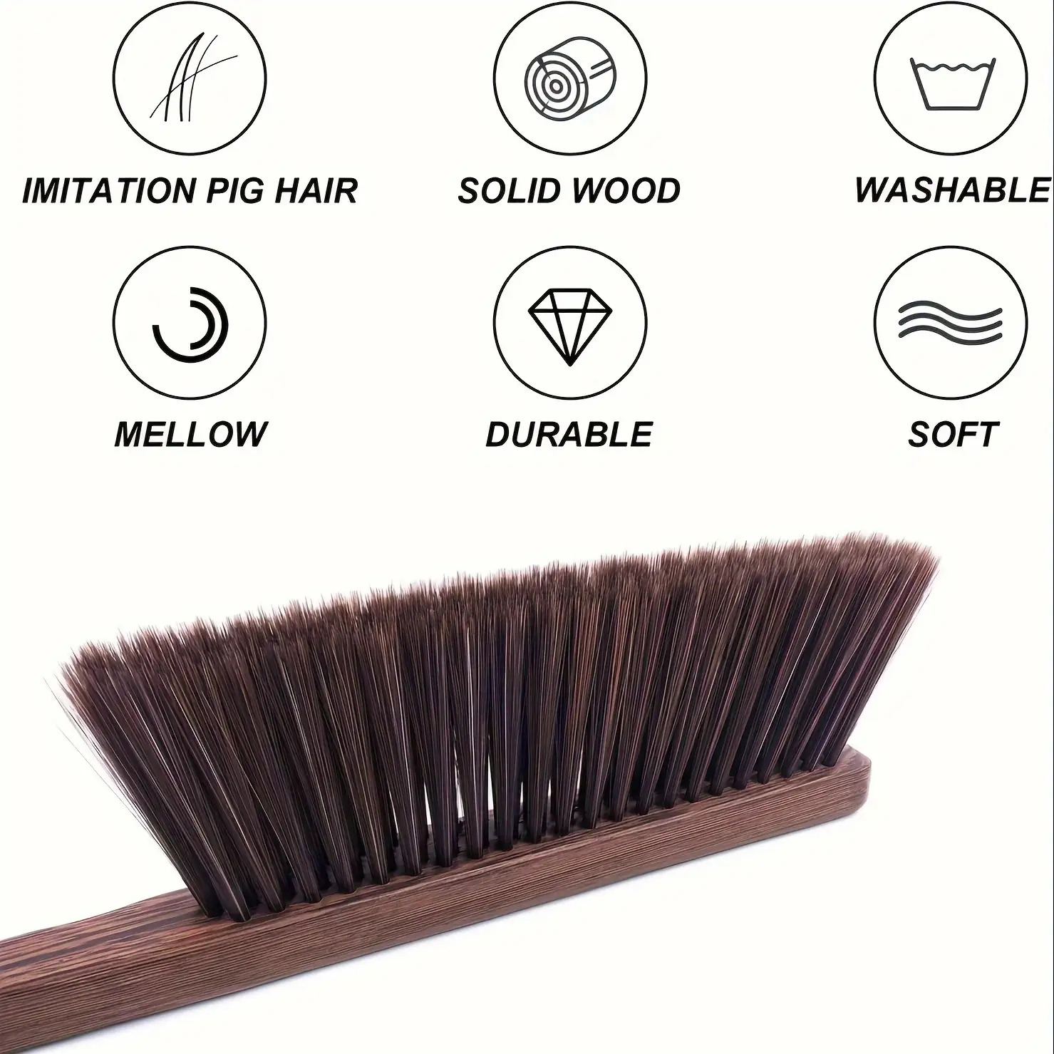 1pc hand sweep broom cleaning brush- soft bristle dusting brush, cleaning car/bed/soil/ /garden/furniture/clothes, wooden handle, broom for home cleaning, broom with brush, broom for floor cleaning, broom and dustpan set, garden maintenance, furniture cleaning, handheld brush,  , sturdy construction, durable bristles, dusting tool, multipurpose brush, home cleaners,  , high quality broom, floor cleaning, dusting kit,   cleaning, lightweight tool Product details 3