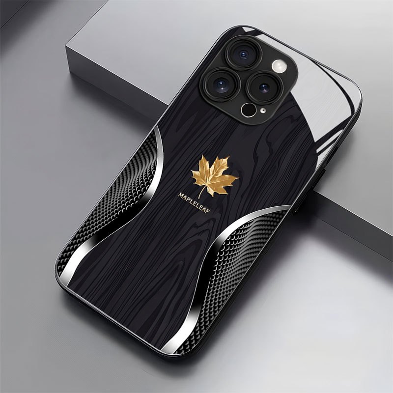 TEMU Phone Case: Black, Brown, Red, Blue Textured Pattern Glass Phone Case For Iphone 17/16/16 Plus/16 Pro/16 Pro Max, Plus/15 Pro/15 Pro Max, 14/14