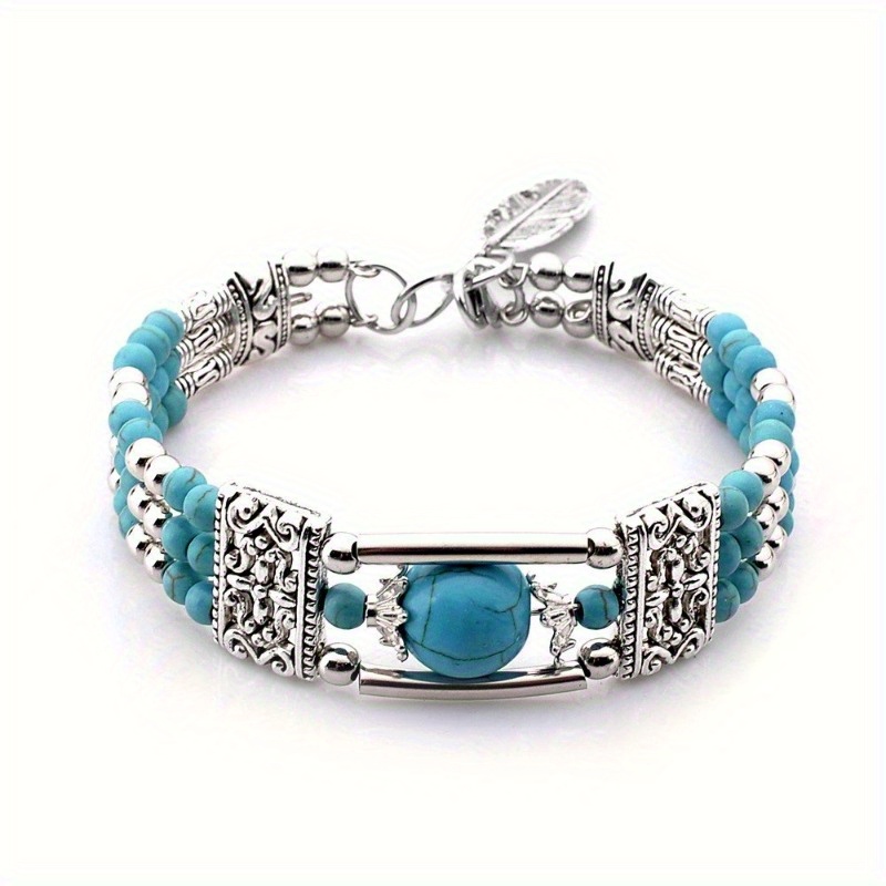 TEMU Vintage Bohemian Style Unisex Open Bangle, Jewelry Gift For Birthday Parties And Holidays