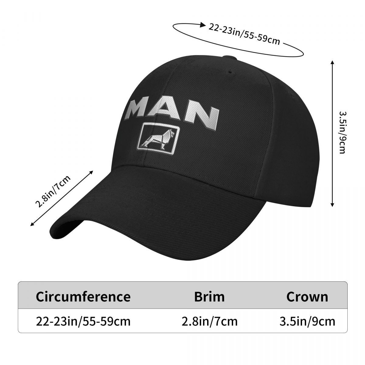 

Adjustable "for Man" Baseball Cap For Men - Breathable Polyester, Sweat-absorbing , Snapback Closure, Ideal For Outdoor Activities, Trucker Hat Accessories