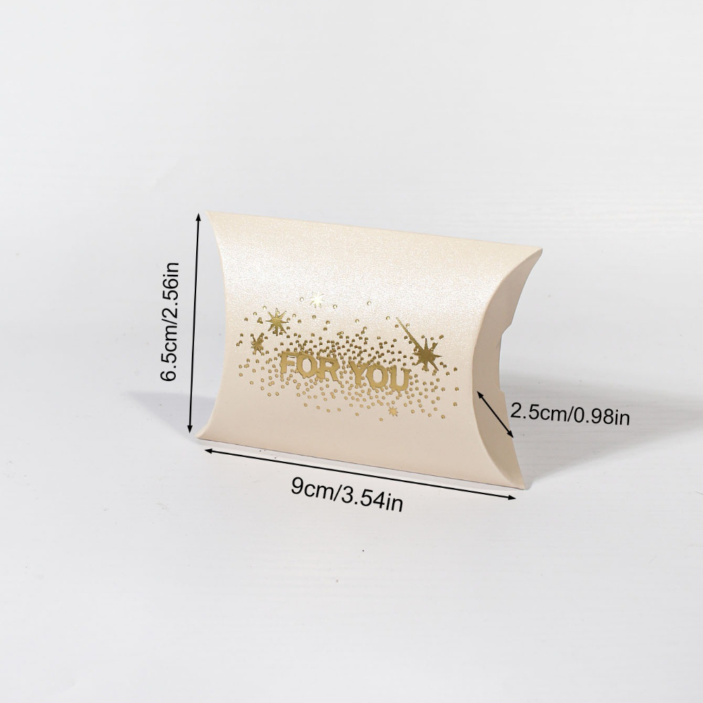 TEMU 20 pezzi Scatole Regalo Cuscino per Te, Scatole Favor Paper Stella in Foglia Oro, Confezione Elegante per Matrimoni, Feste, Compleanni,