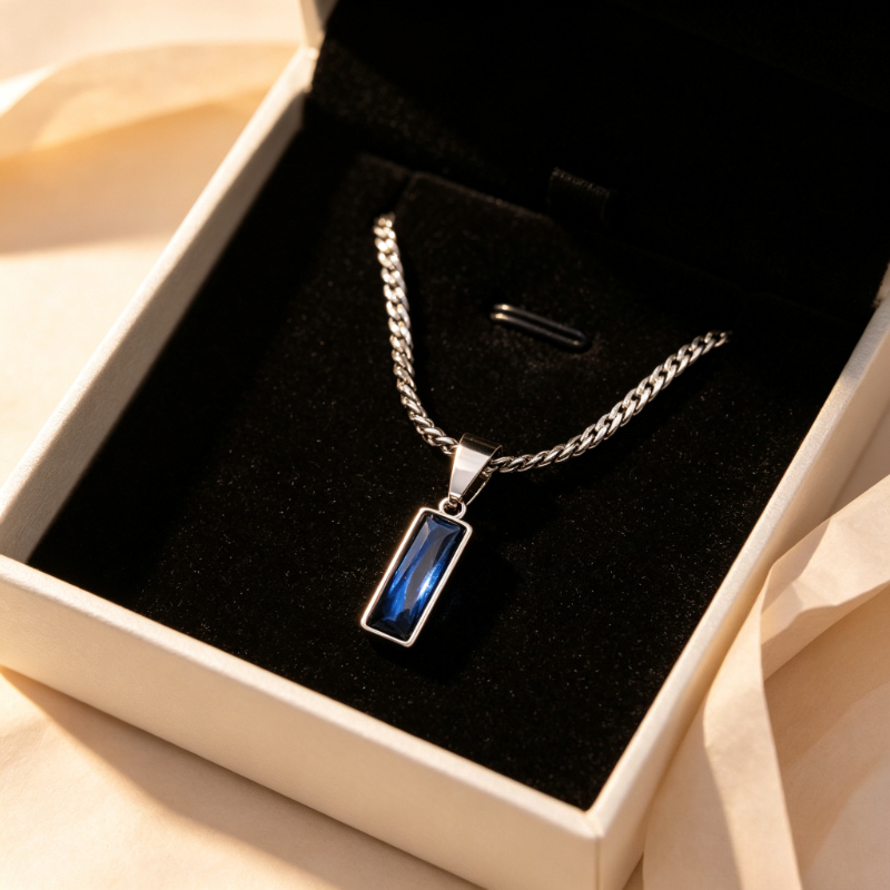 American Hip-Hop Square Pendant Necklace