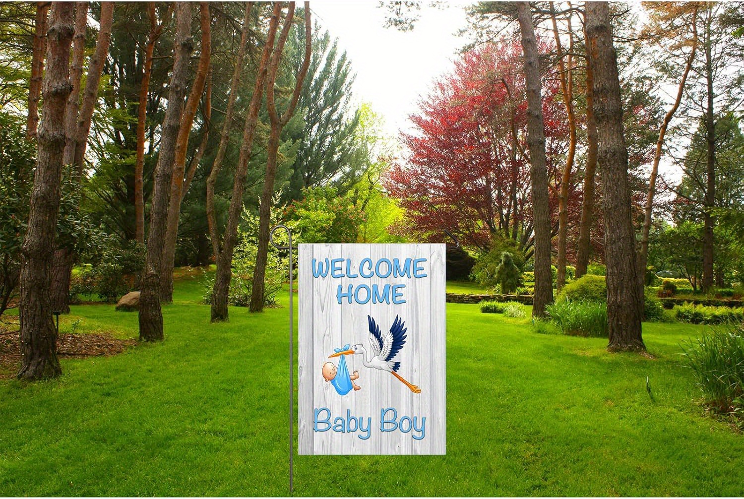 welcome boy garden flag baby shower birth Temu Ireland