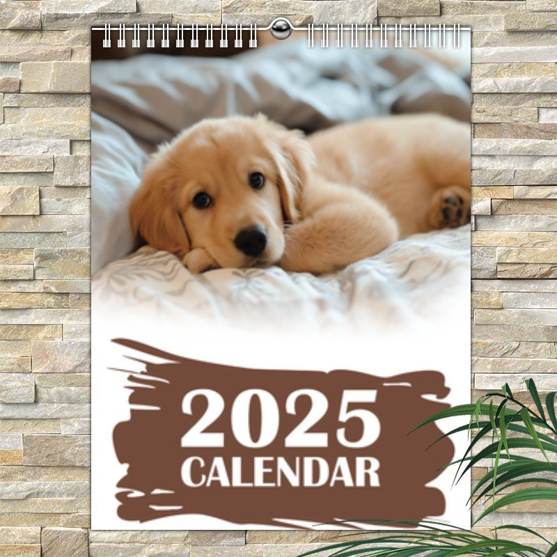 

1pc, 2025 Dumb Dog Calendar, Dog , 12-month Calendar, Paper, Office Supplies, Personal Planning, 2025, Office Supplies