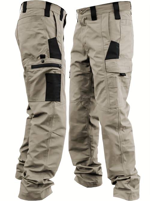 mens cargo pants multi functional zippered pockets for hiking construction travel