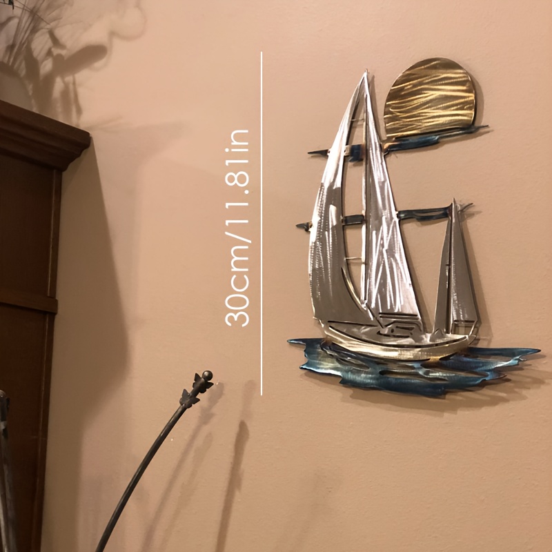 TEMU 1pc Sculptures Murales en Métal au Coucher Style , Décoration Murale Intérieure et Extérieure, Idéal pour Salon, Salle de Bain et Cabane de