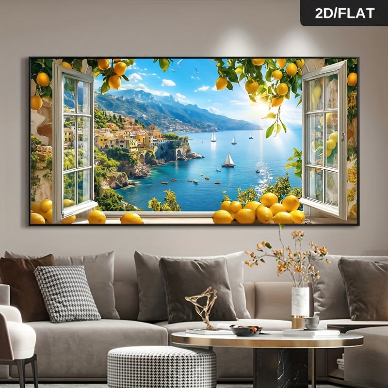 Abstraktes Leinwandbild Blaugrün – Moderner Wanddeko Mit Rahmen, 50x100 Cm, Für Wohnzimmer & Schlafzimmer