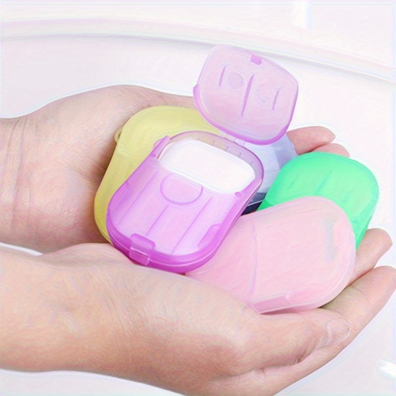 travel disposable soap box with 20 soaps per box, mini and convenient,   in   colors 0