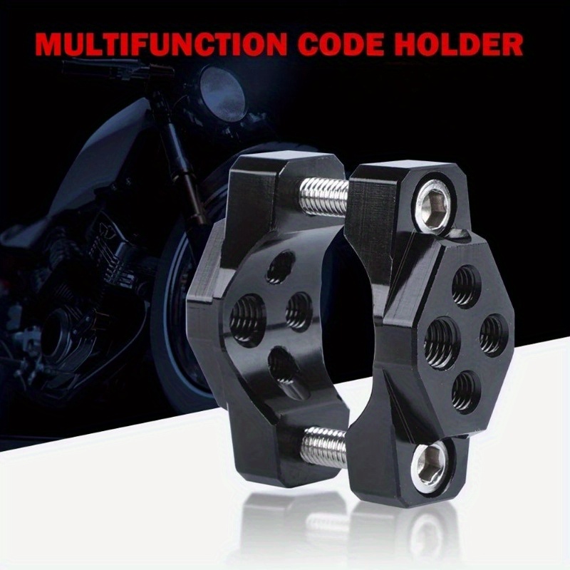 E-shop Motorrad Gabelrohr Lenkerhalterung 17-54mm Druck Code Montage Klemme Halter für Scheinwerfer Nebelscheinwerfer