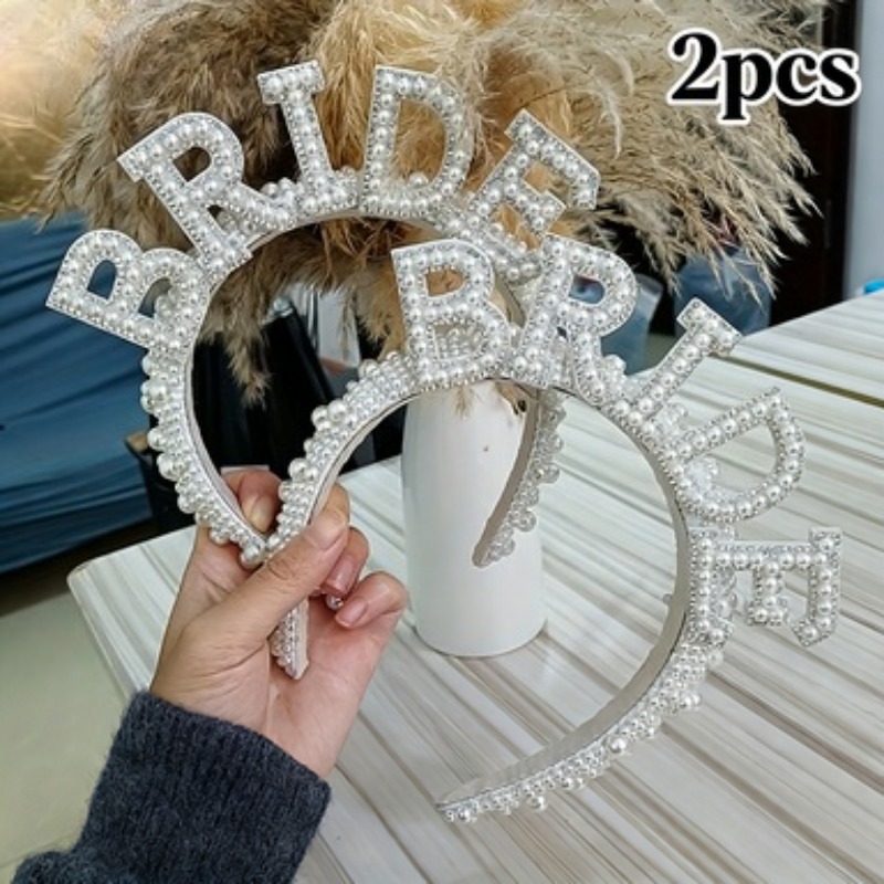 E-shop 2 Stk. glänzender Haarreif für das Brautbankett, eleganter Kleid-Kopfschmuck geeignet für Hochzeitsporträts, Hochzeits-Braut-Verkleidung